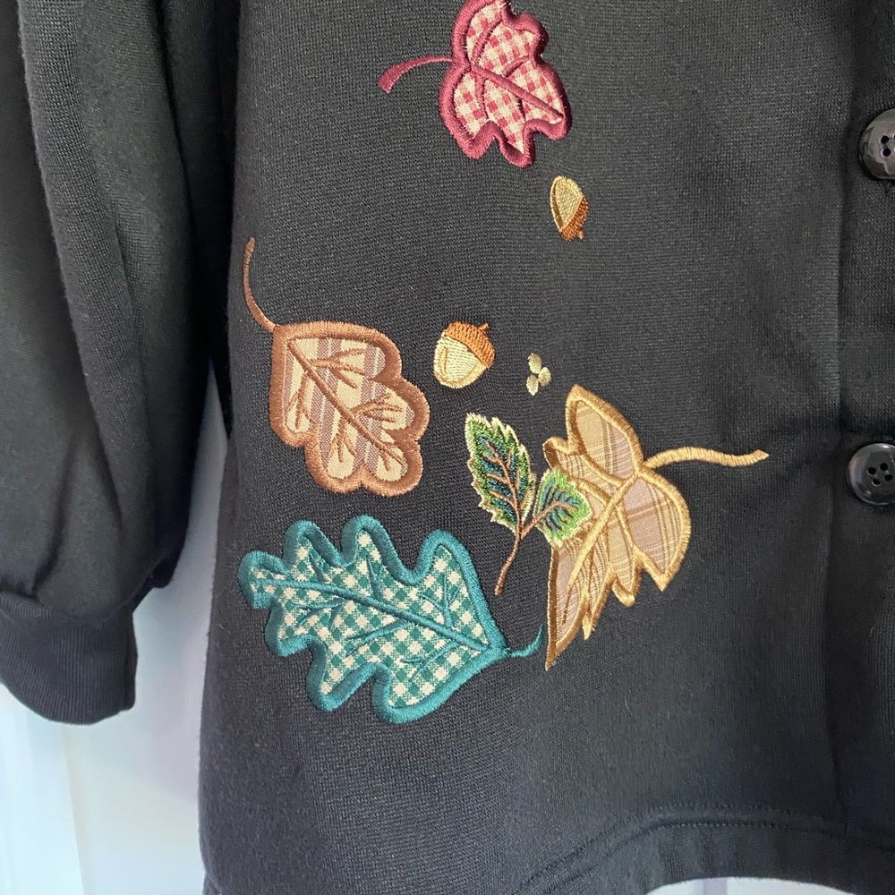 Ugly Fall Themed Sweater Cardigan XL - Picture 2 of 9